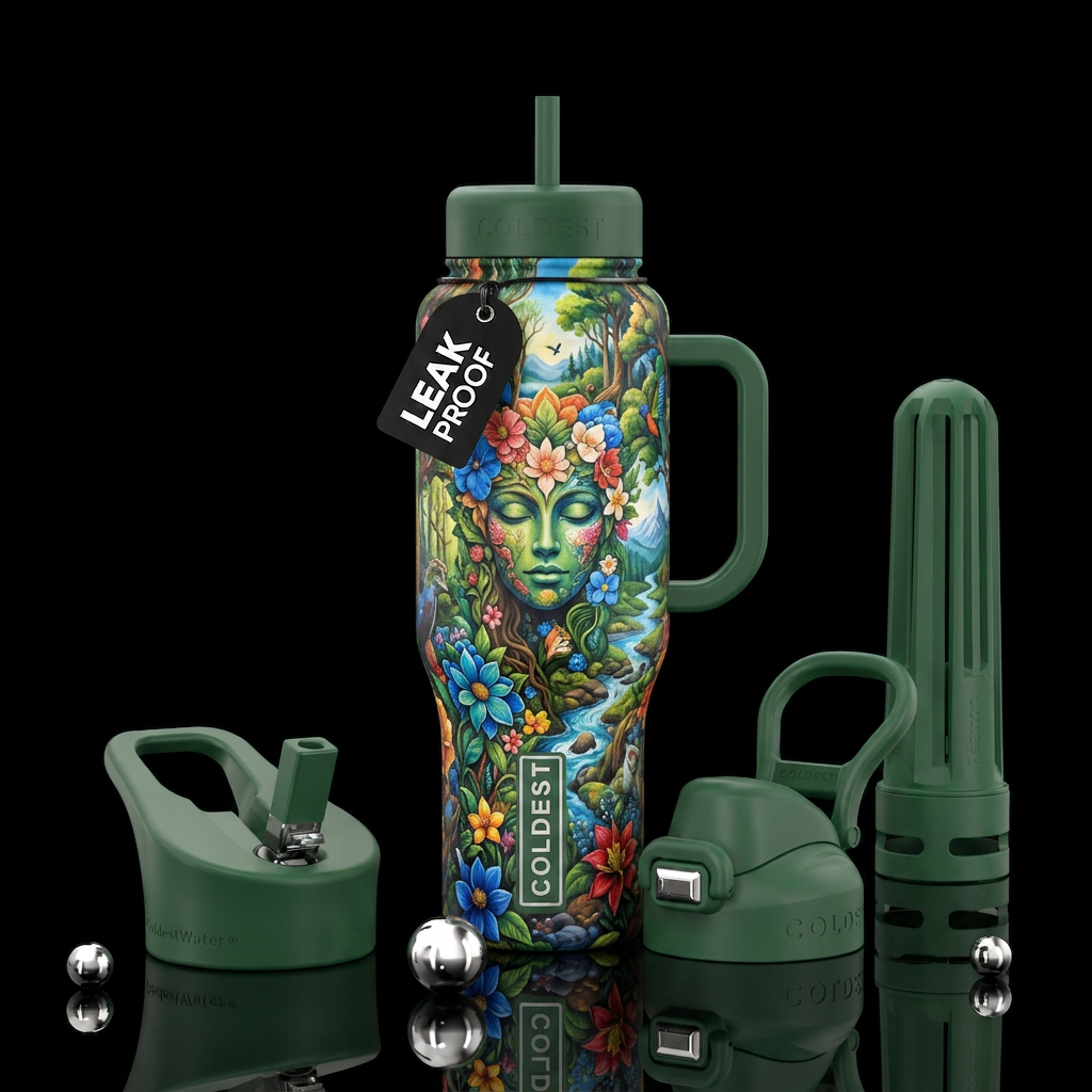 Mother nature water bottle design
