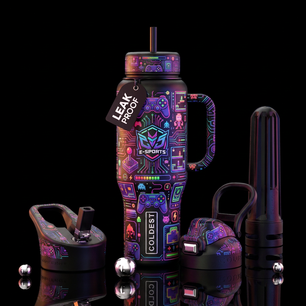Gamer water bottle design