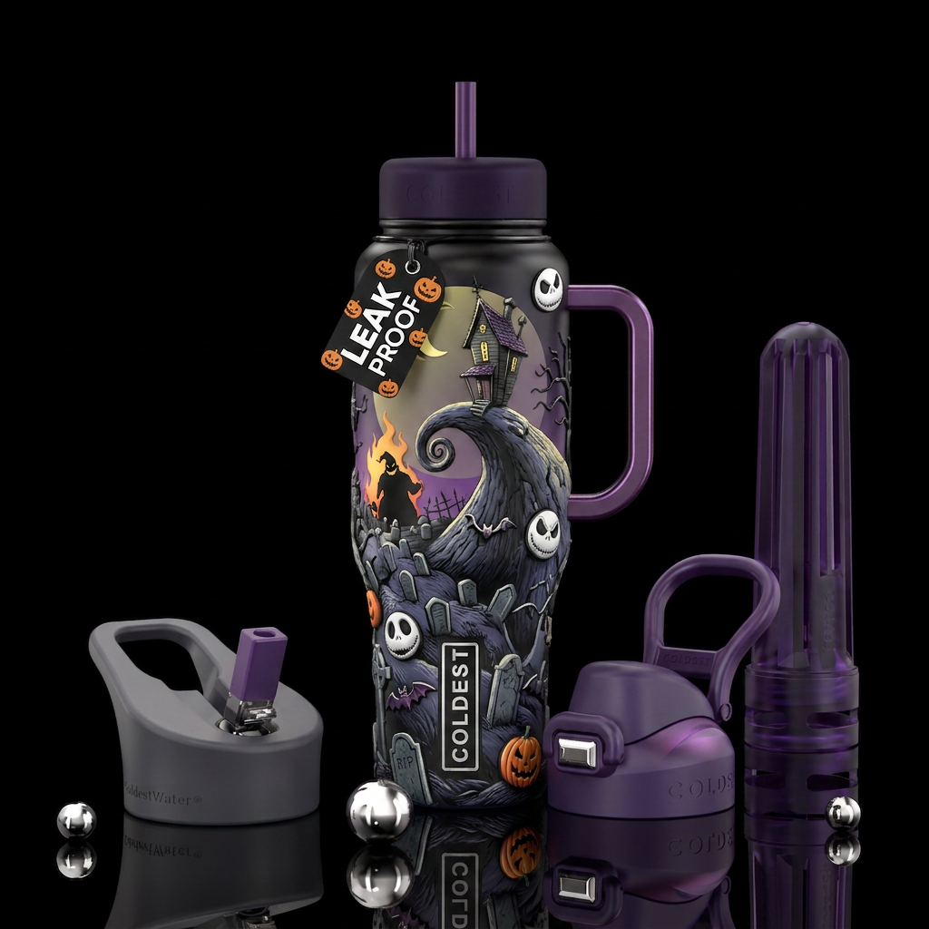 Nightmare before Christmas water bottle design