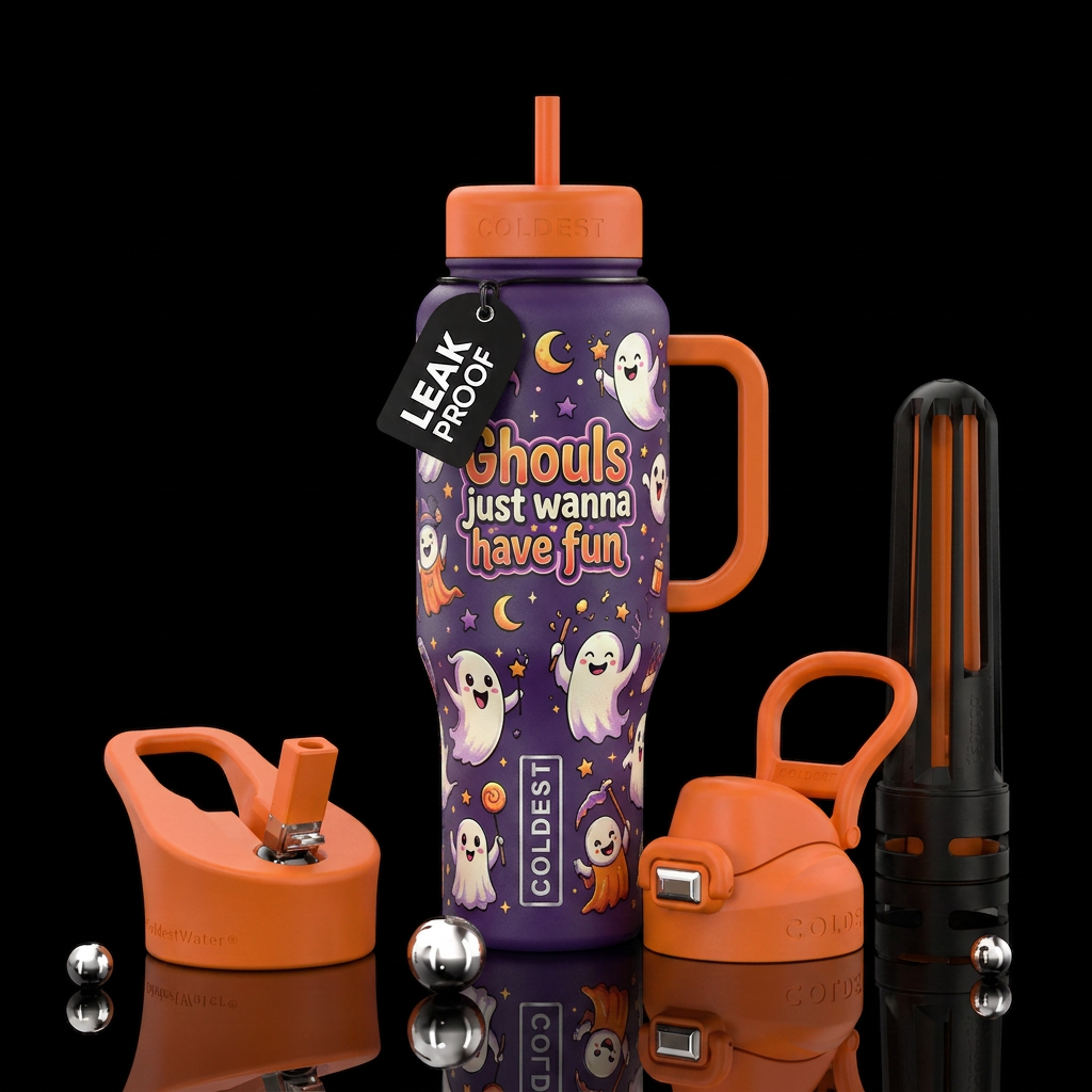 Ghouls just wana have fun water bottle design