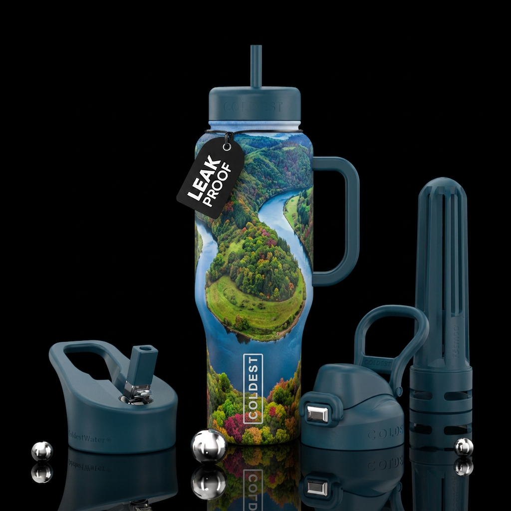 River bend water bottle design