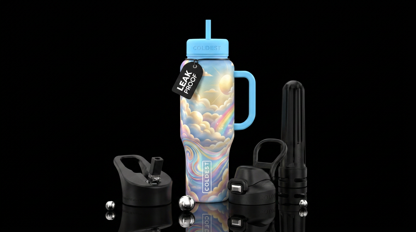 Dreamy day water bottle design