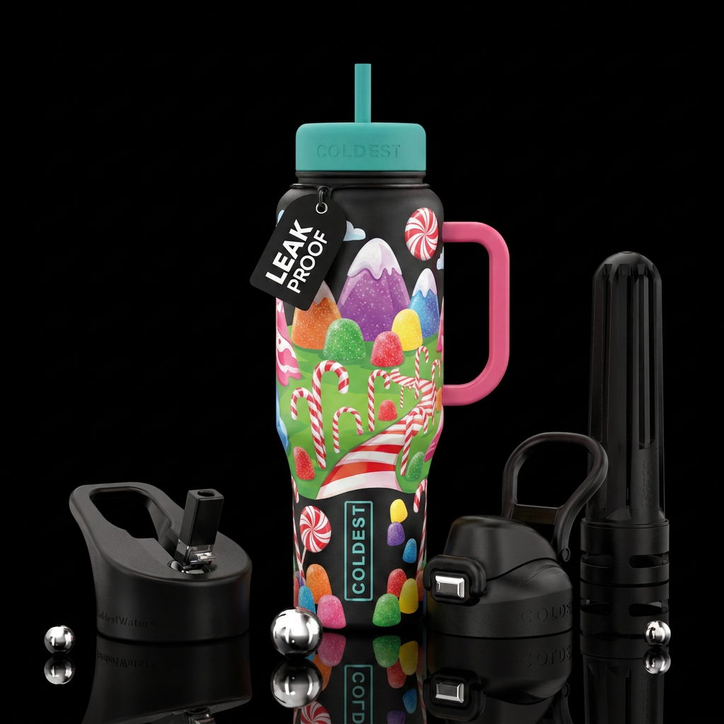 Candy land water bottle design