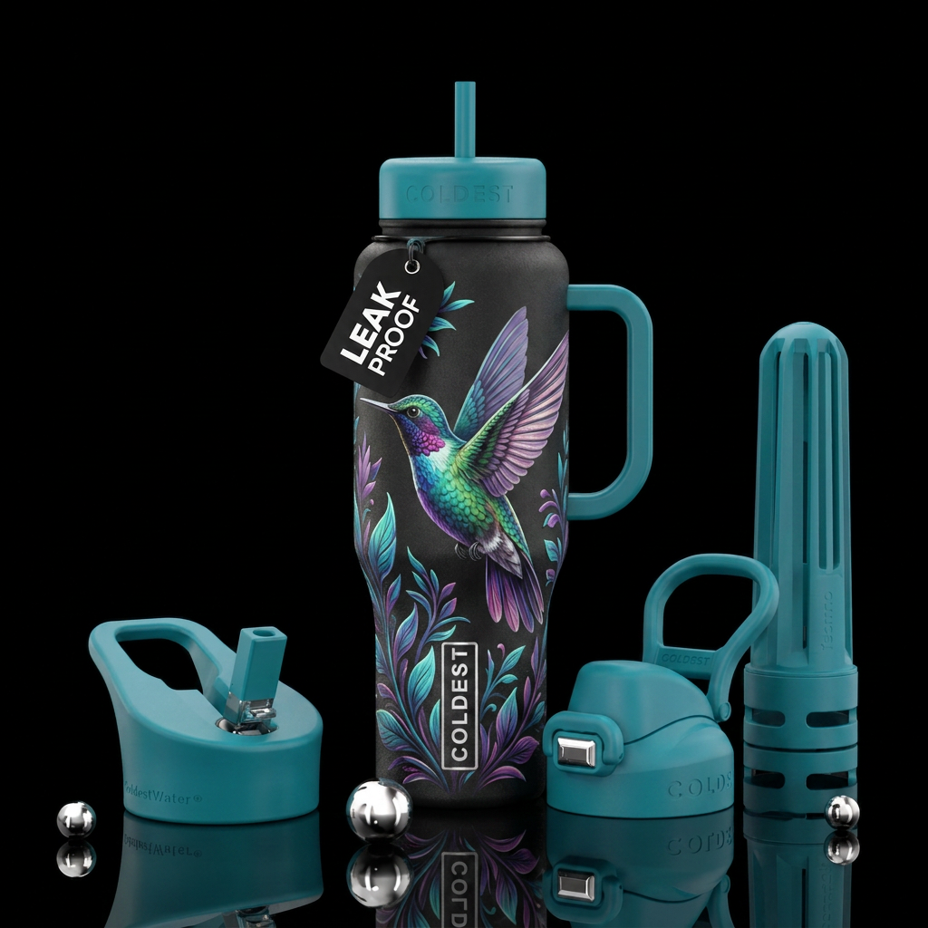Humming bird water bottle design