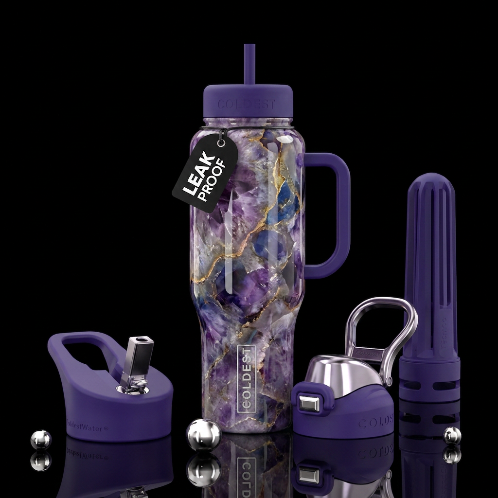 Dreamy Gemstone water bottle design