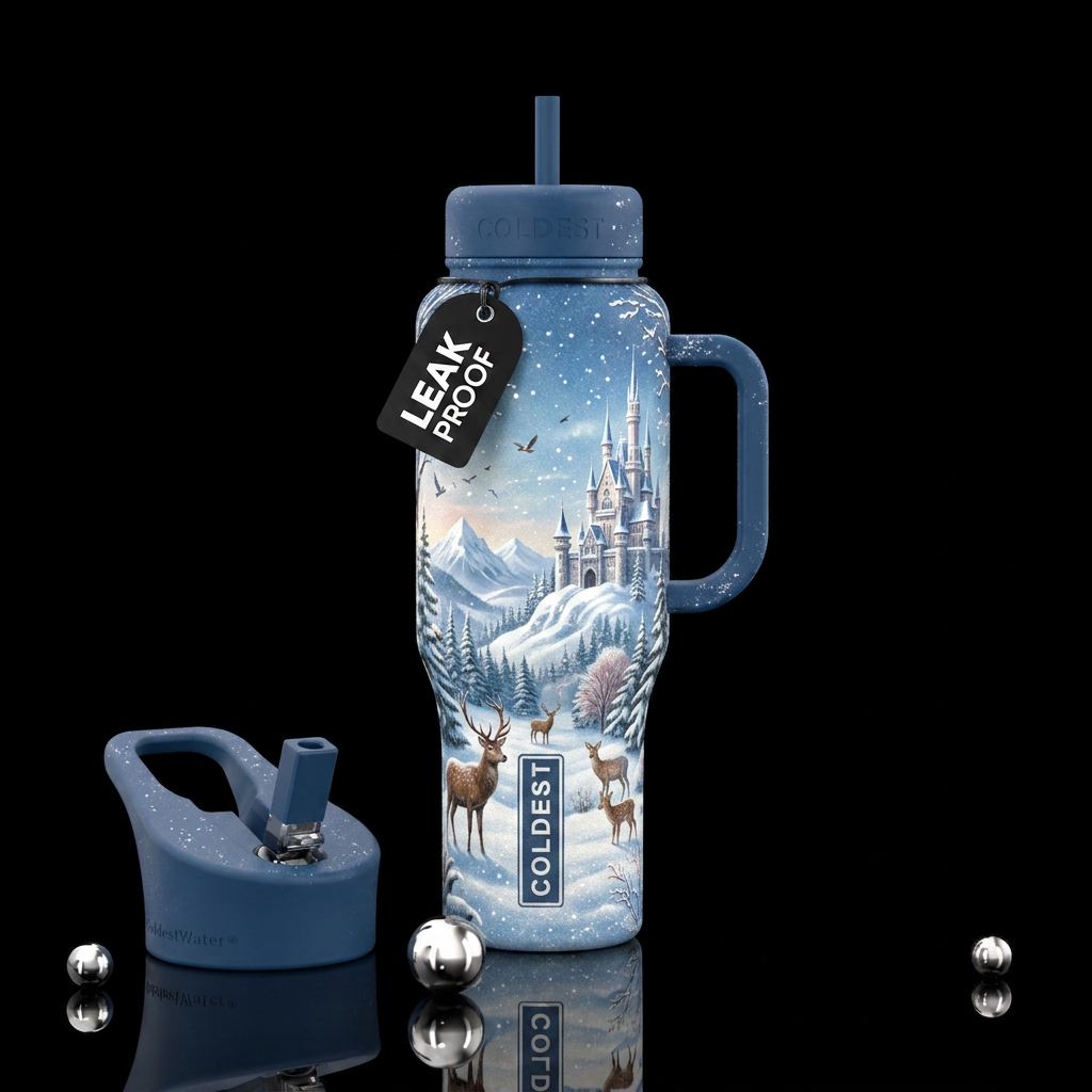 Winter’s castle water bottle design