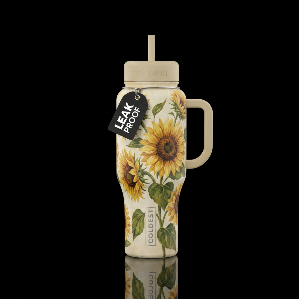 Sunflower water bottle design
