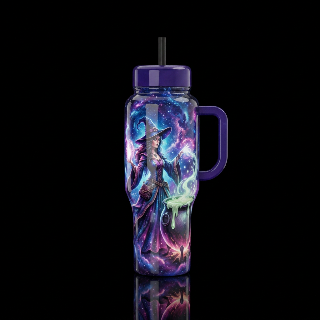 Cosmic colors in the sky star dust all around a wi... water bottle design