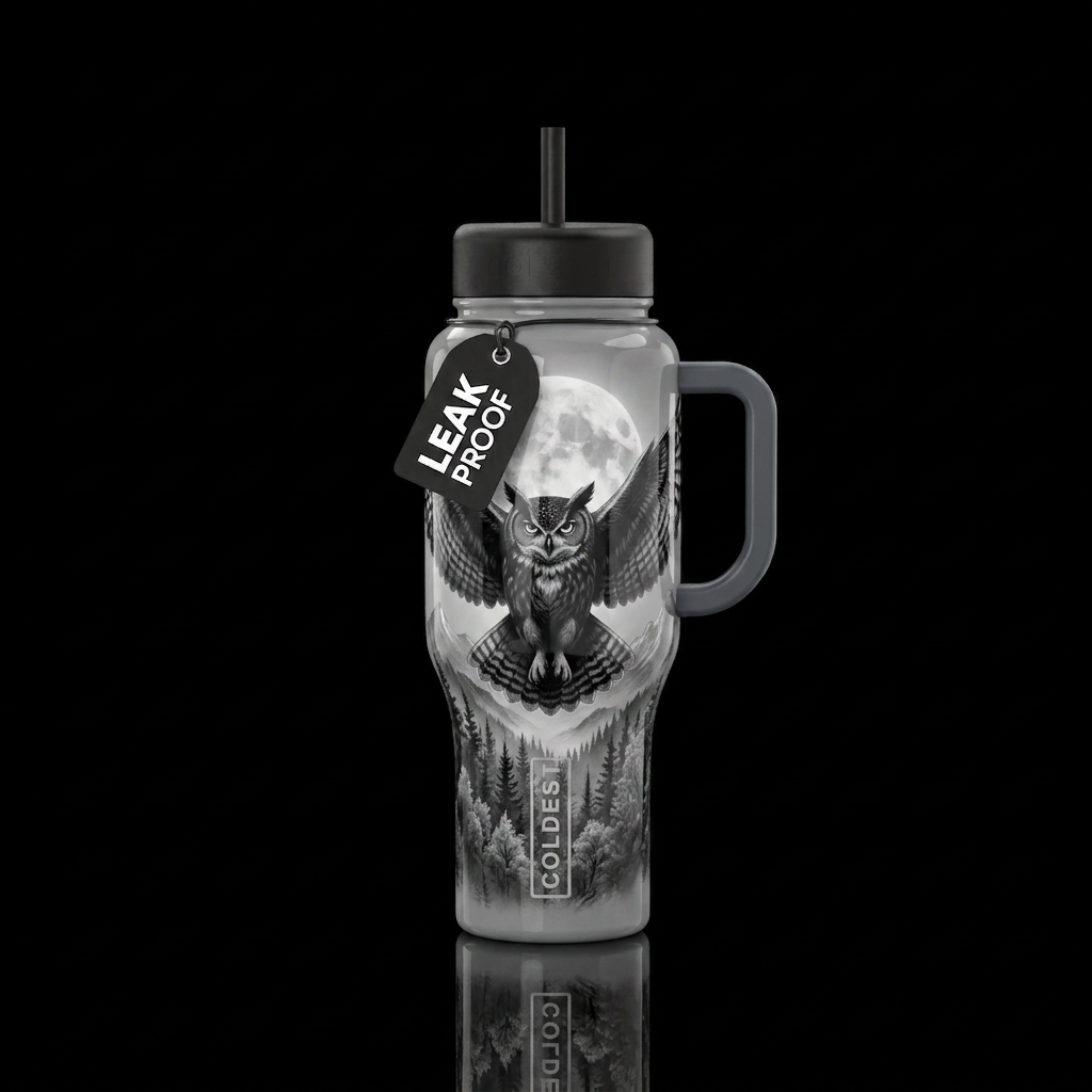 Light grey base handle and lids black and grey big... water bottle design