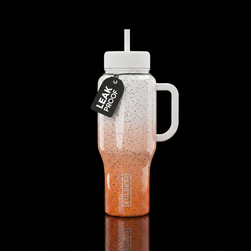 Orange dreamsicle water bottle design