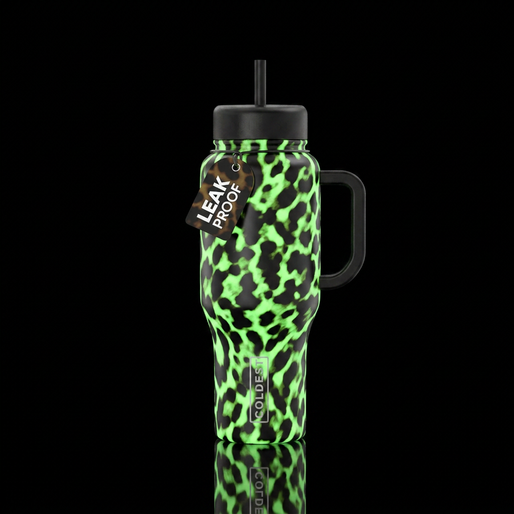 Glowie tortoiseshell water bottle design
