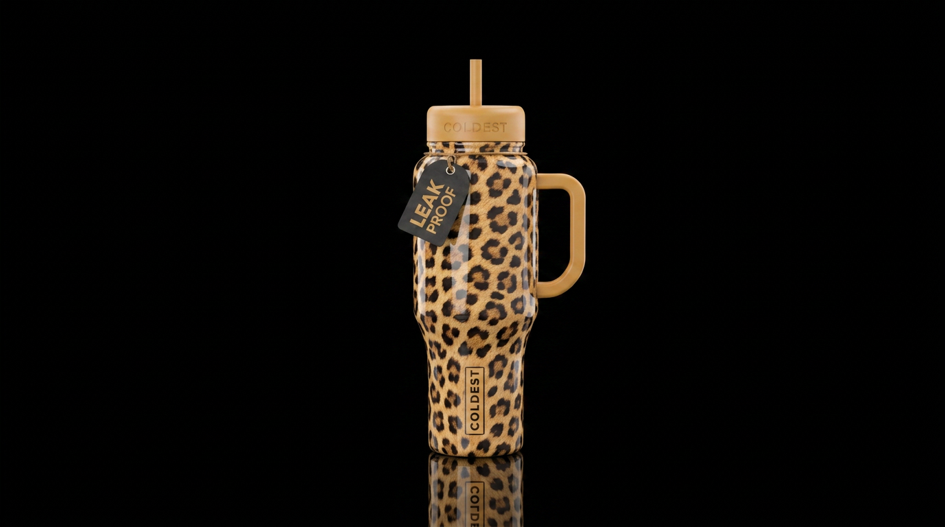 Cheetah water bottle design
