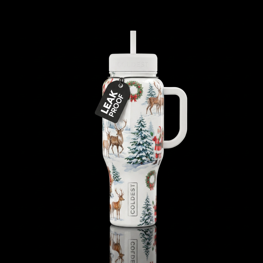 White base handle and lids vintage painted aesthet... water bottle design