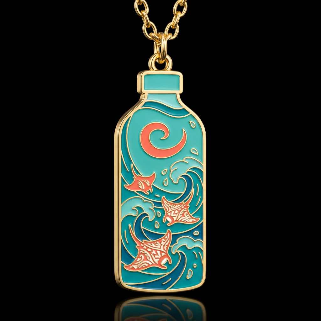 Manta rays water bottle design