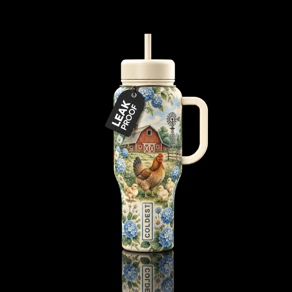 Barnyard bloom water bottle design