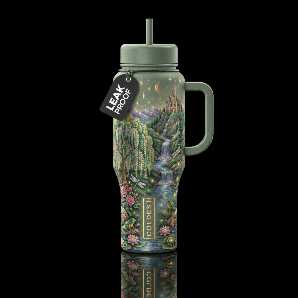 Moonlit everafter water bottle design