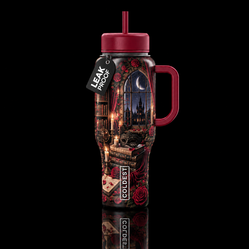 Bound by romance water bottle design