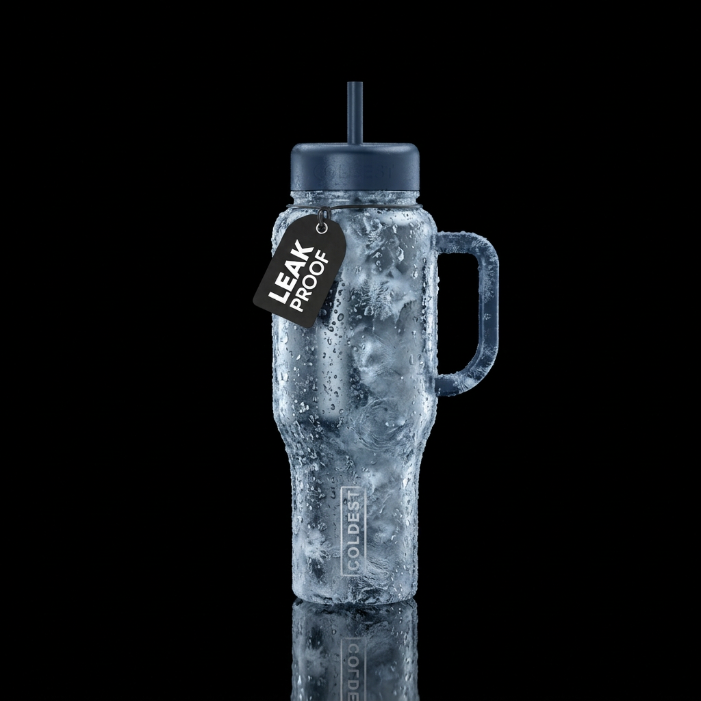 Hyper-realistic water bottle designed to look like... water bottle design