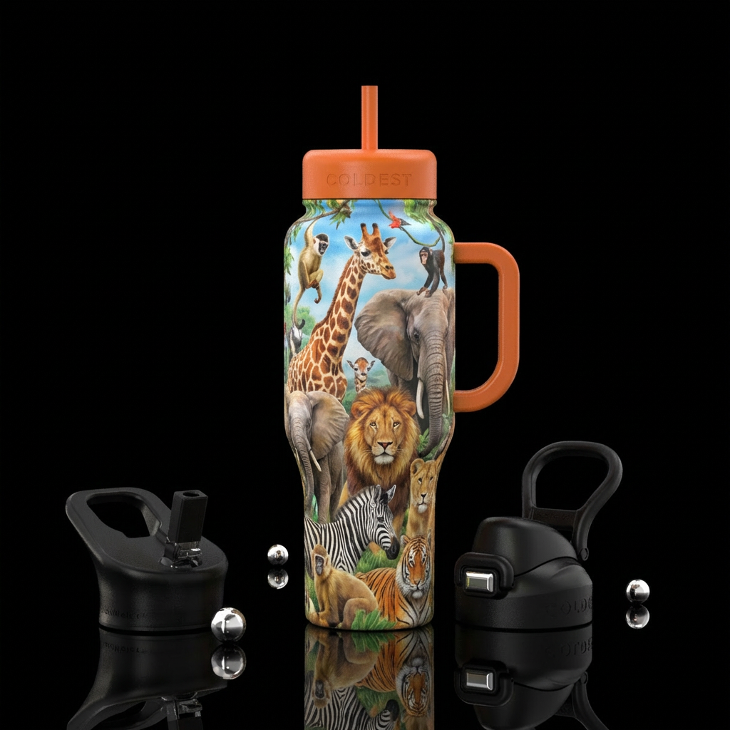 Zoo Animal water bottle design