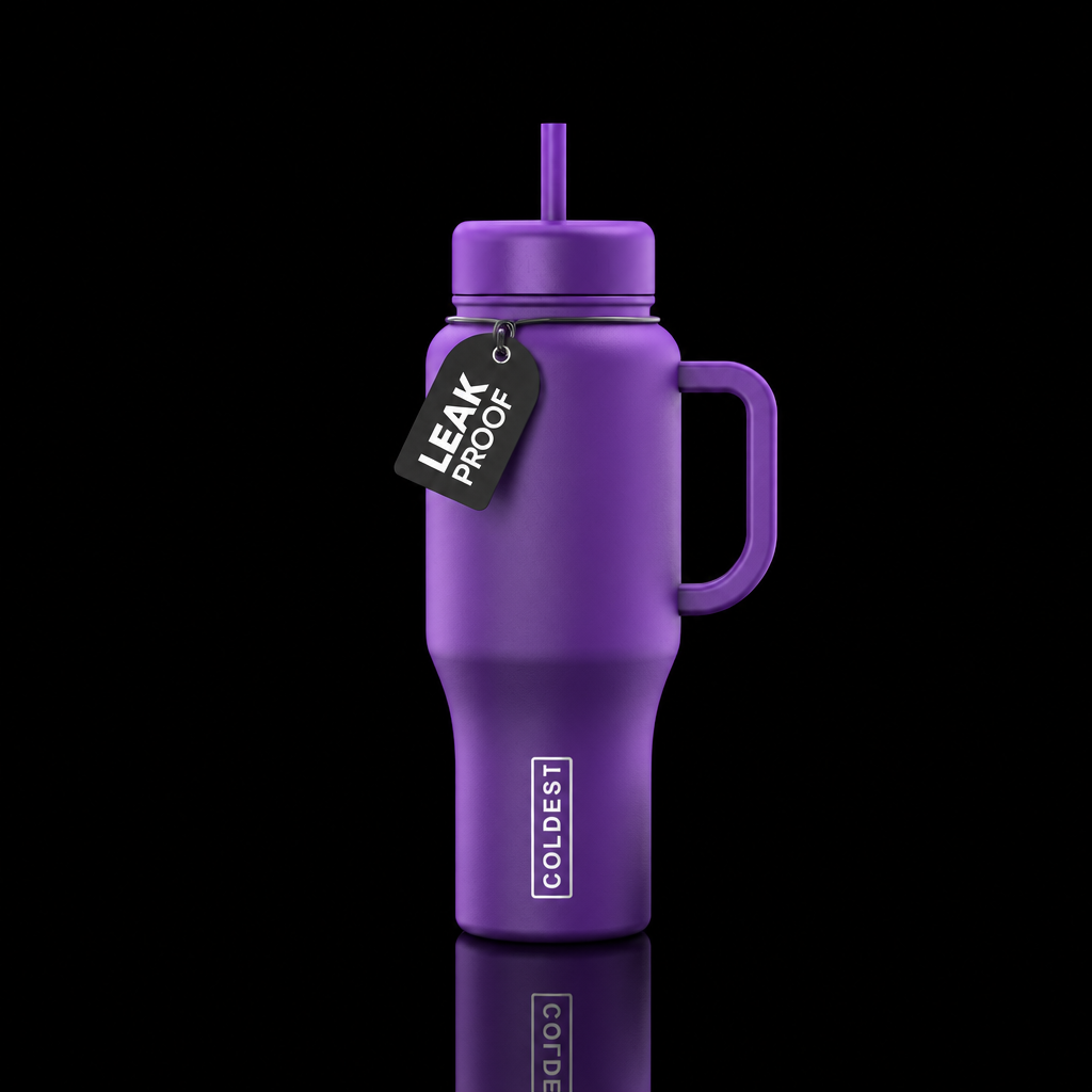 Pure purple water bottle design