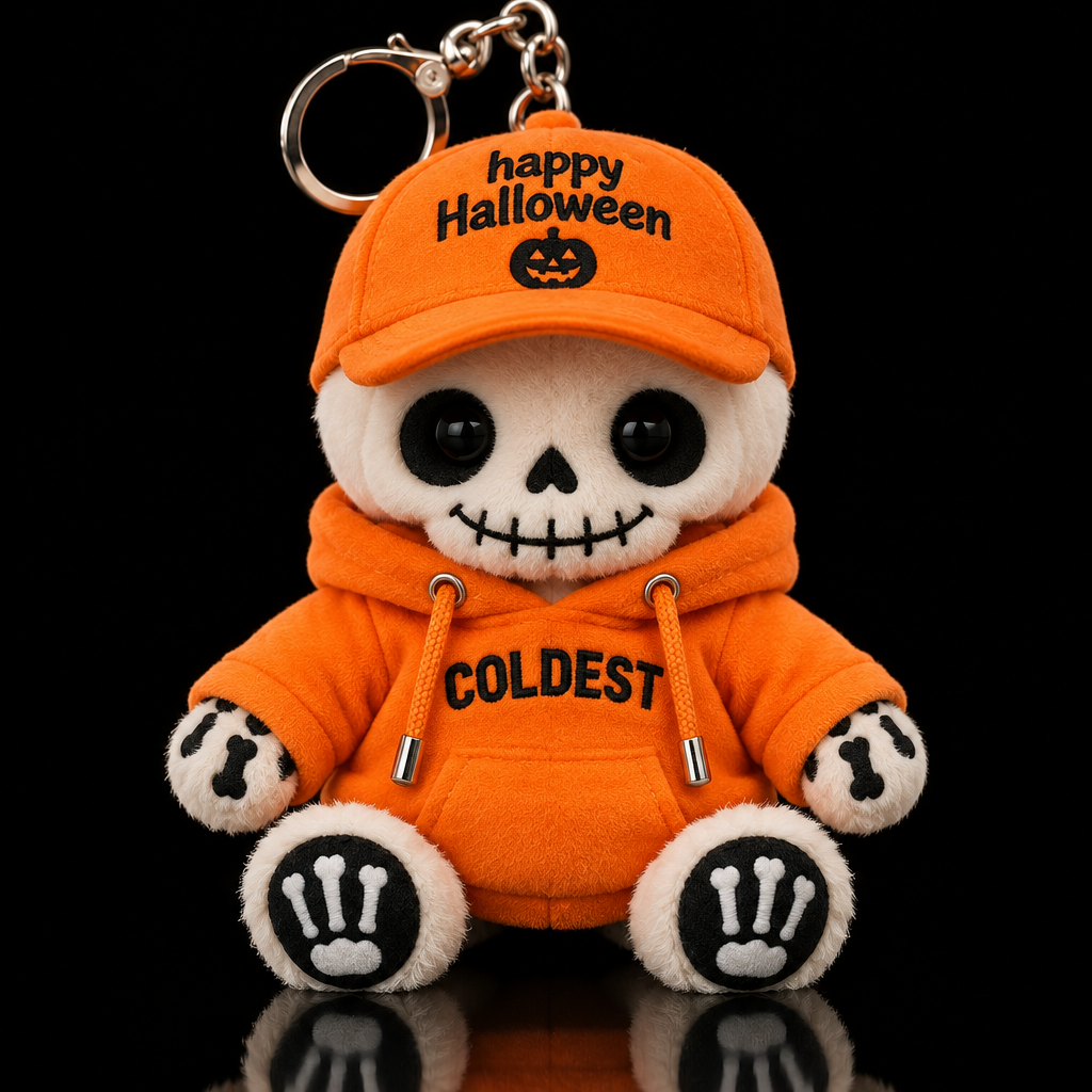 Halloween skeleton water bottle design
