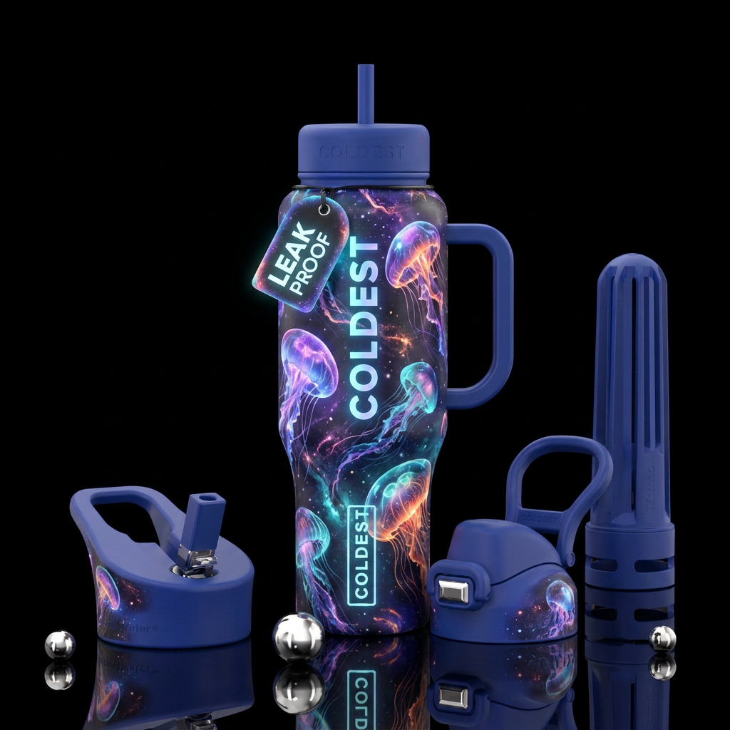 Galaxy jelly water bottle design