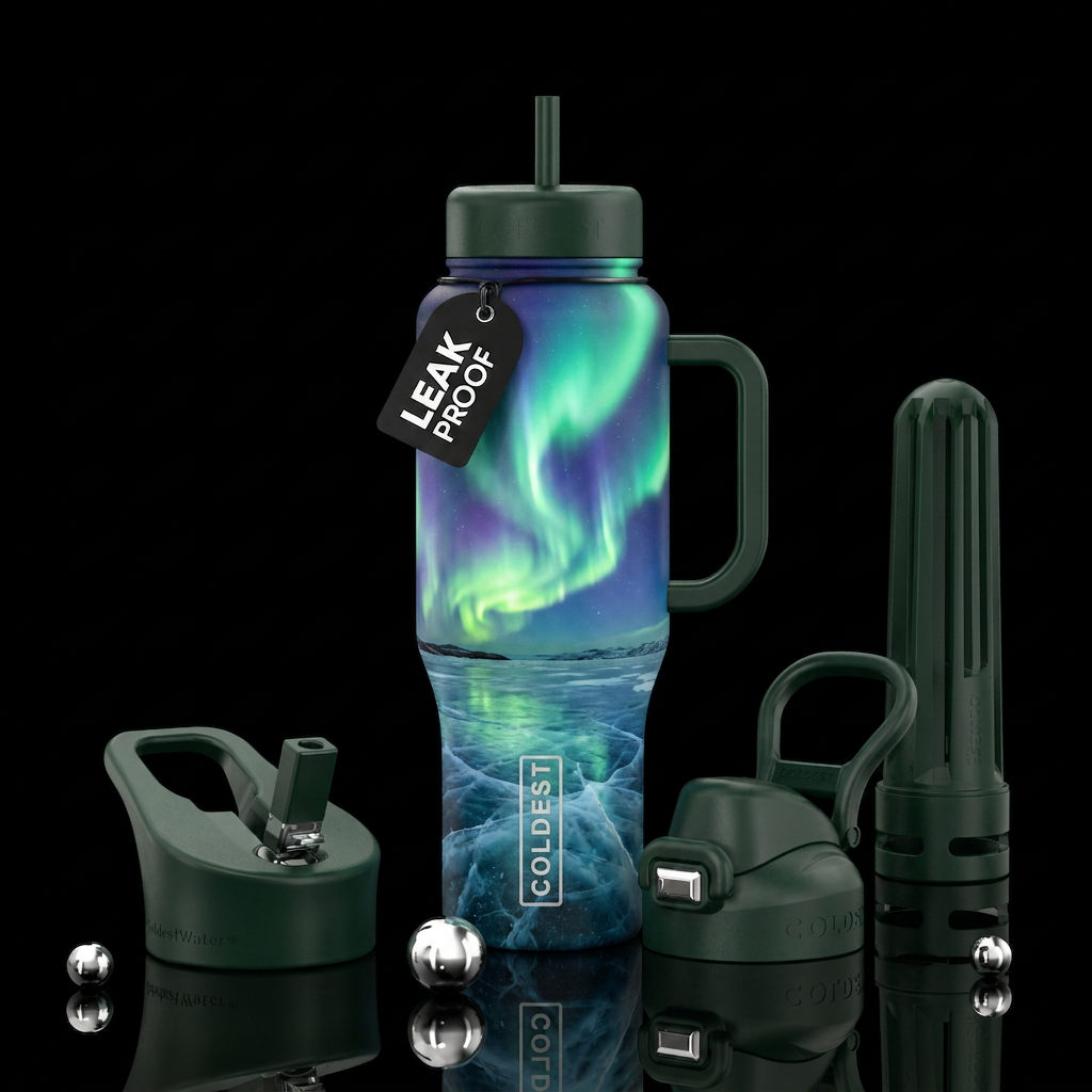Aurora Nights water bottle design