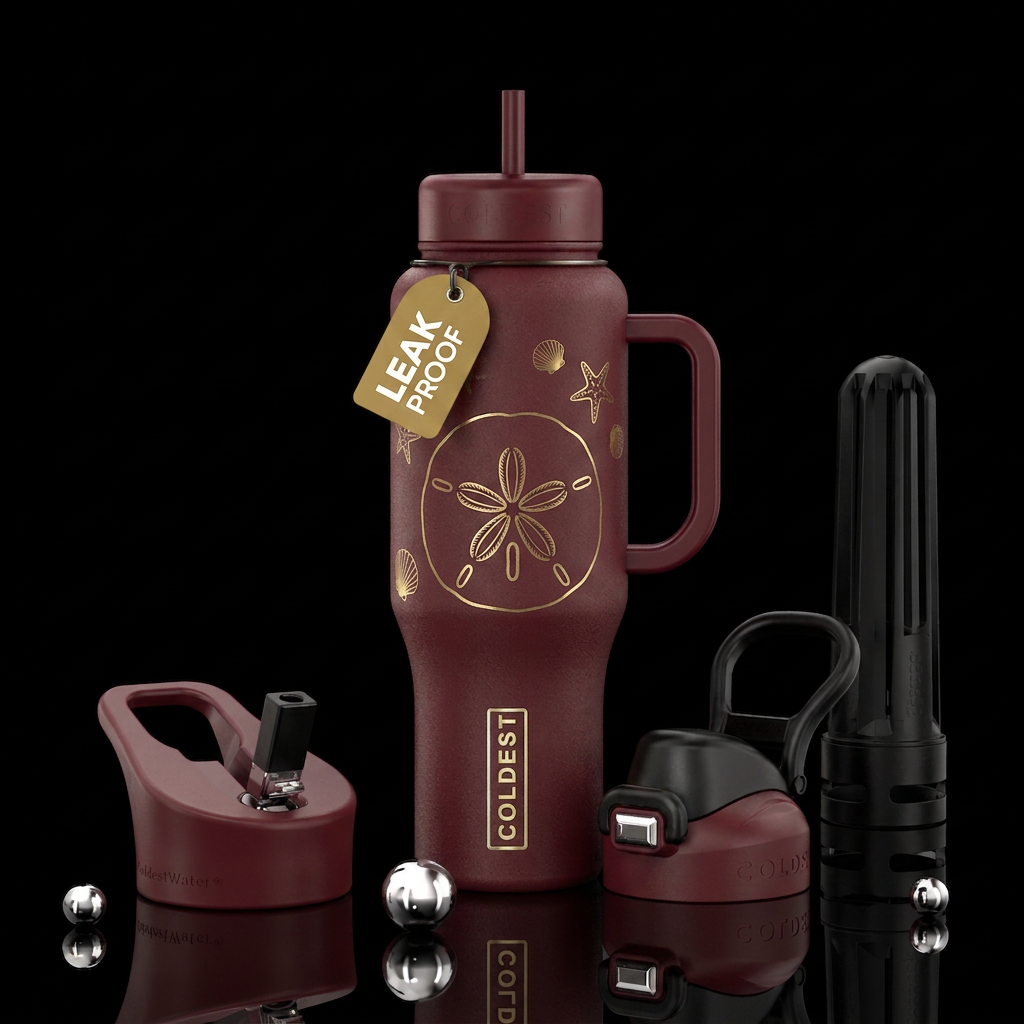 Elegant Shells water bottle design