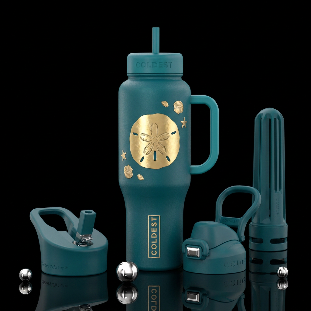 Beach Vibes water bottle design