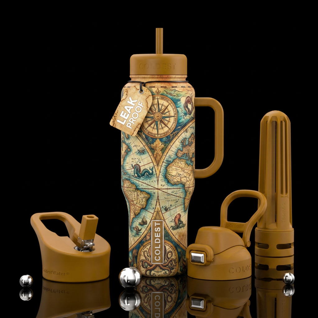 Rustic World water bottle design