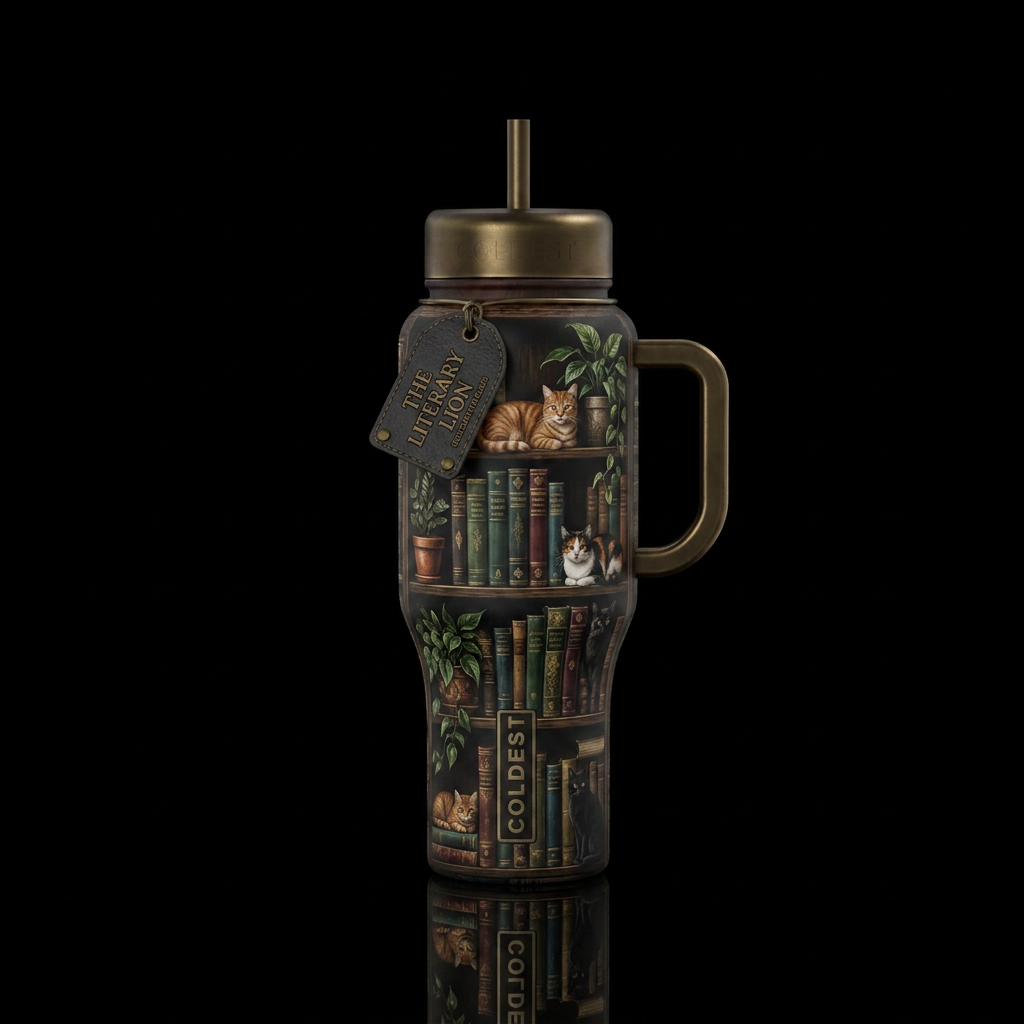 Book Nook water bottle design