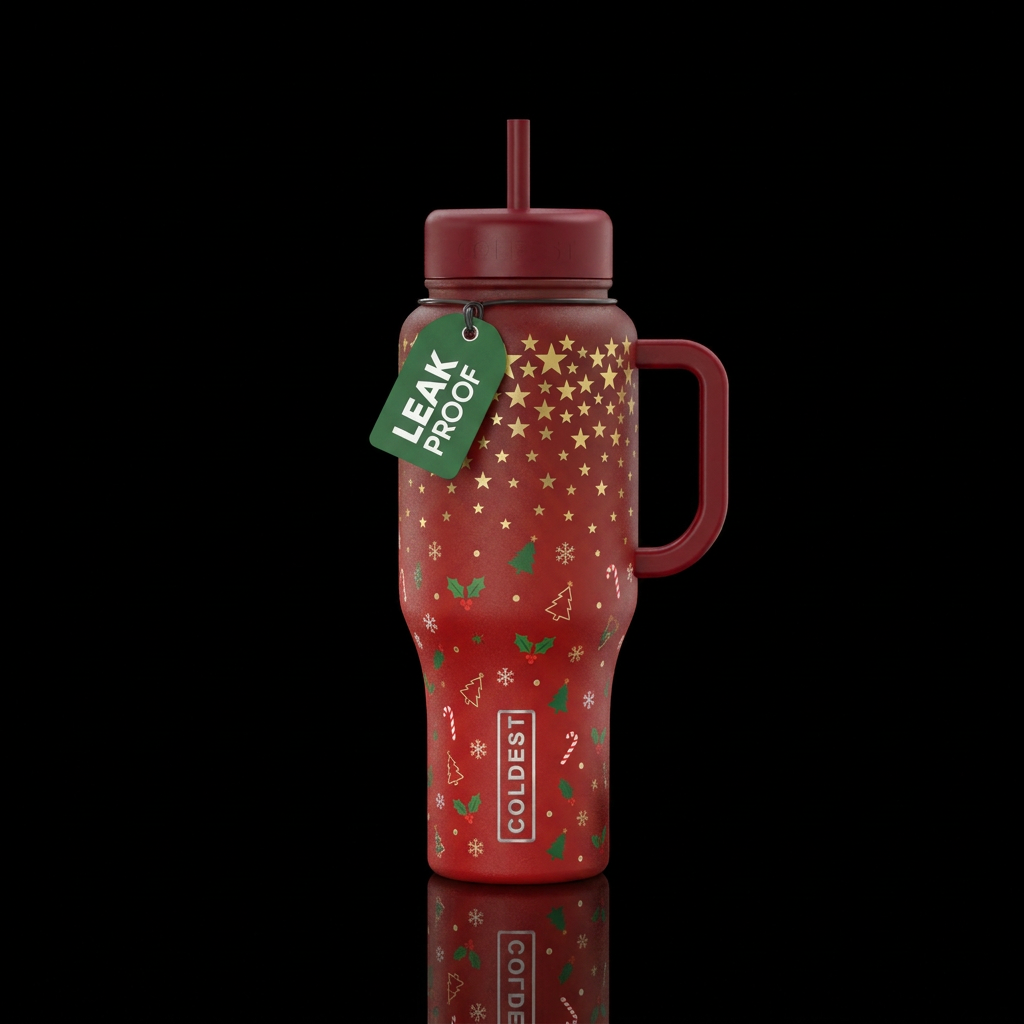 Christmas Wishes water bottle design