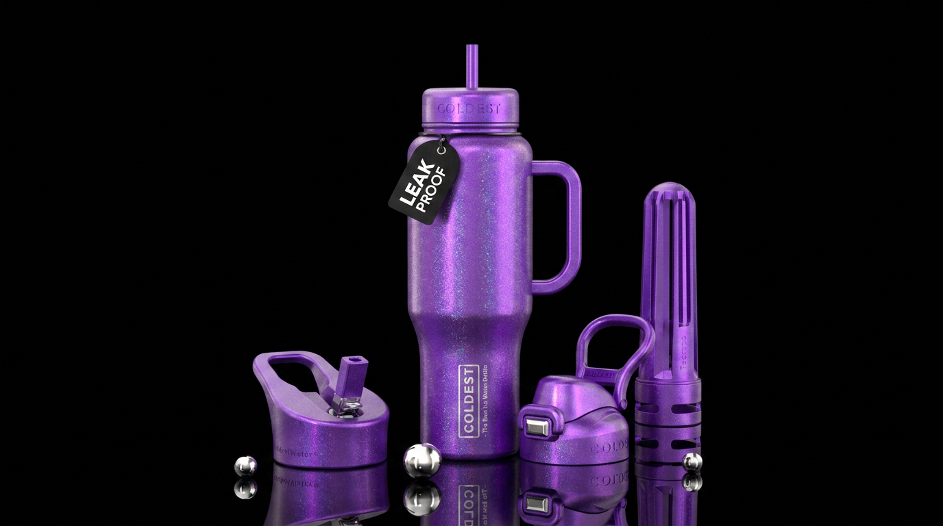 Enchanted purple, sparkly, shiny, beautiul, vibran... water bottle design