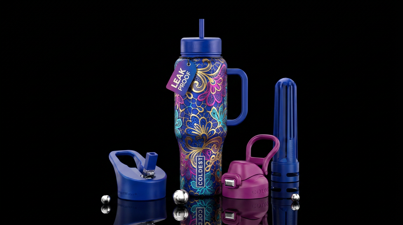 Shiny lace designs with matte background, beautiul... water bottle design