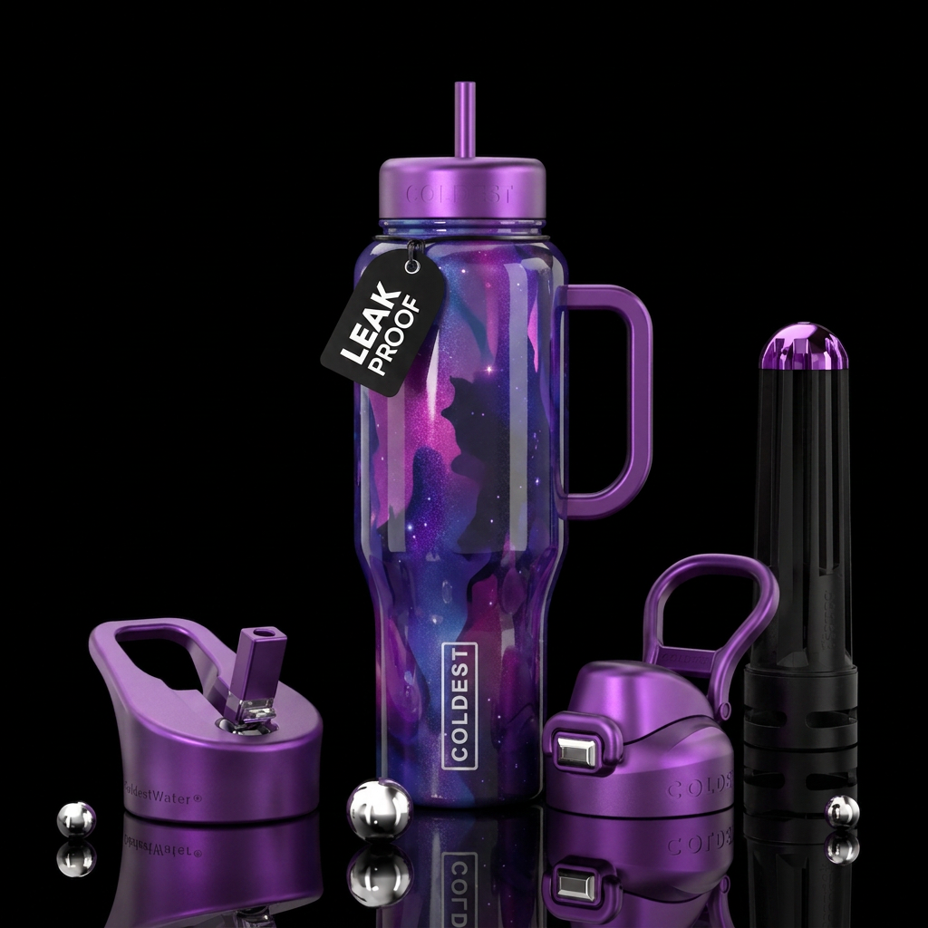 Twilight shadows, shiny, vibrant, beautiul, modern... water bottle design