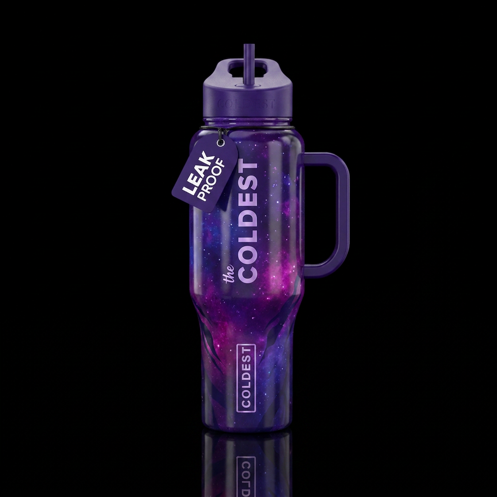 Twilight shadows, shiny, vibrant, beautiul, modern... water bottle design