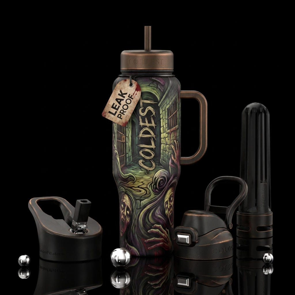 Creepy scary asylum  for the criminally insaneinsp... water bottle design