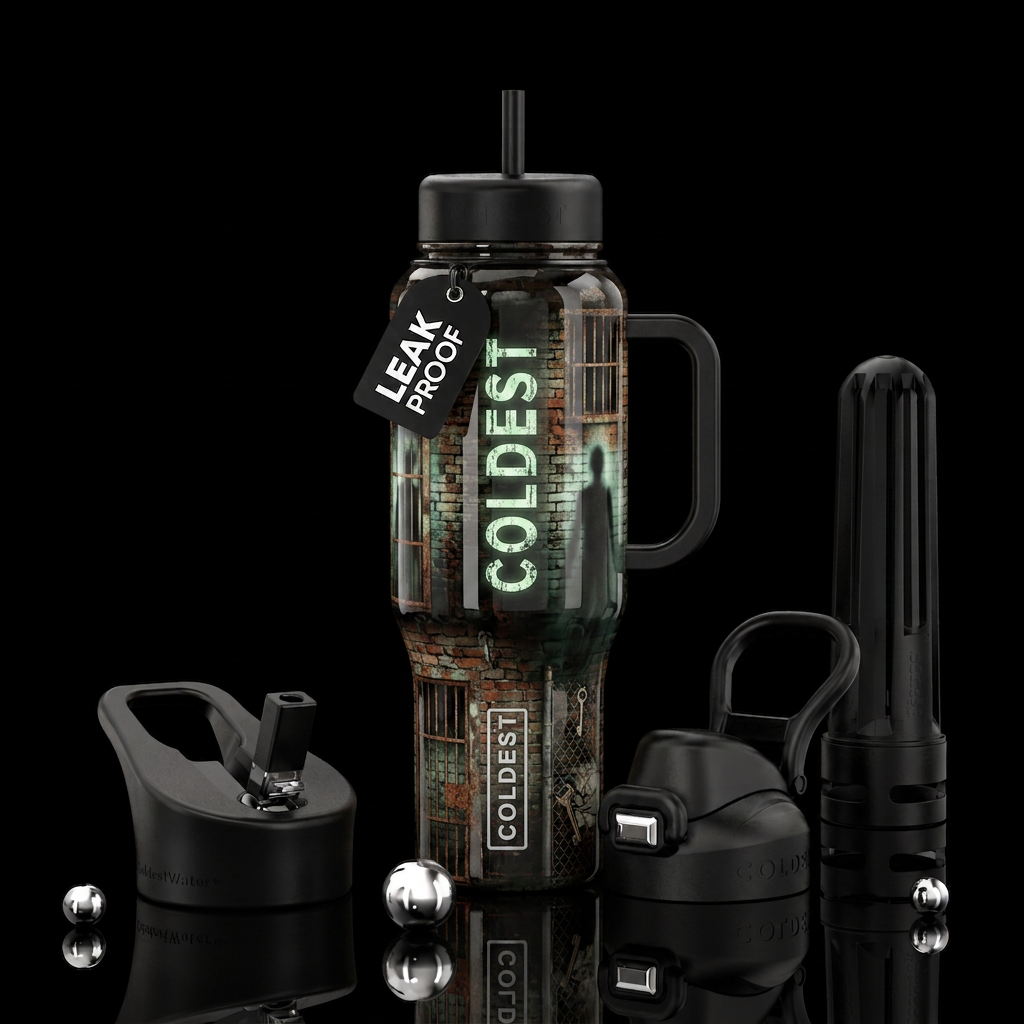 Creepy scary asylum  for the criminally insaneinsp... water bottle design