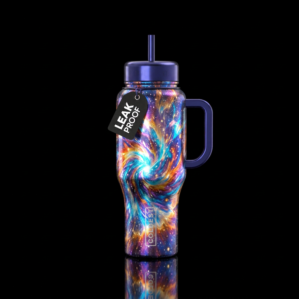 Shiny metallic fantasy nova inbued, vibrant, beaut... water bottle design