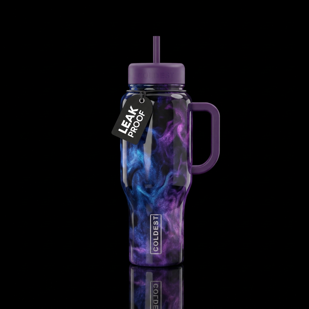 Smoky looking Sapphire opal and Amethyst opal with... water bottle design