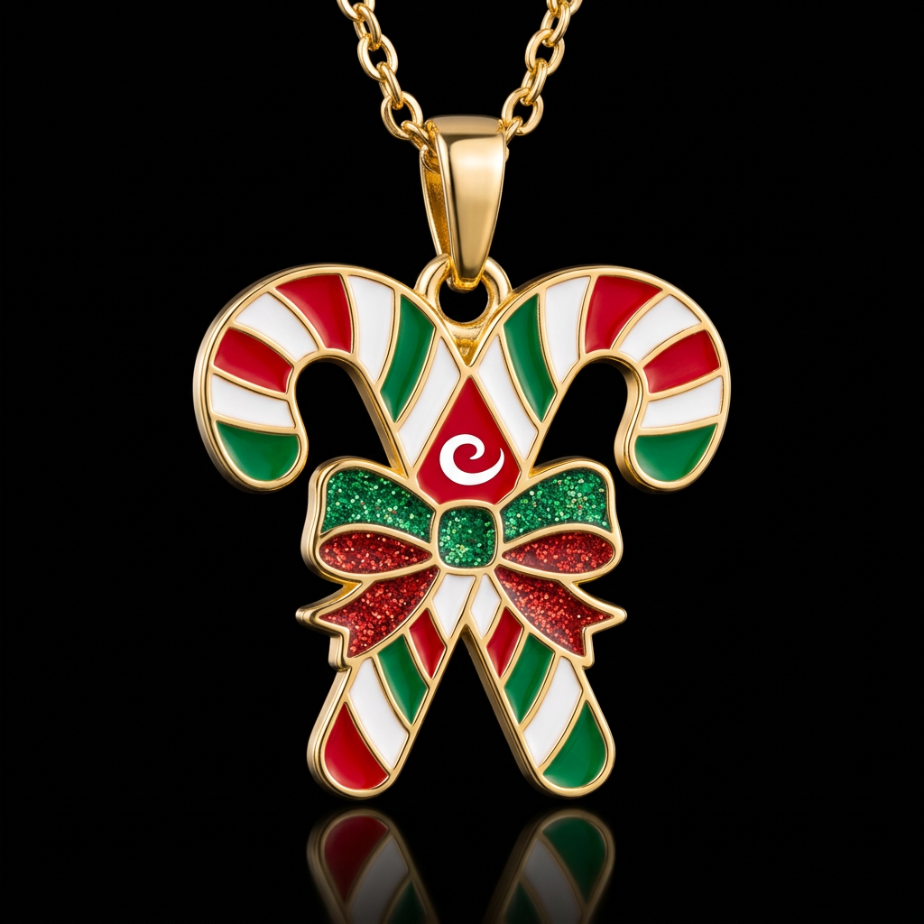Candy Cane ornament water bottle design