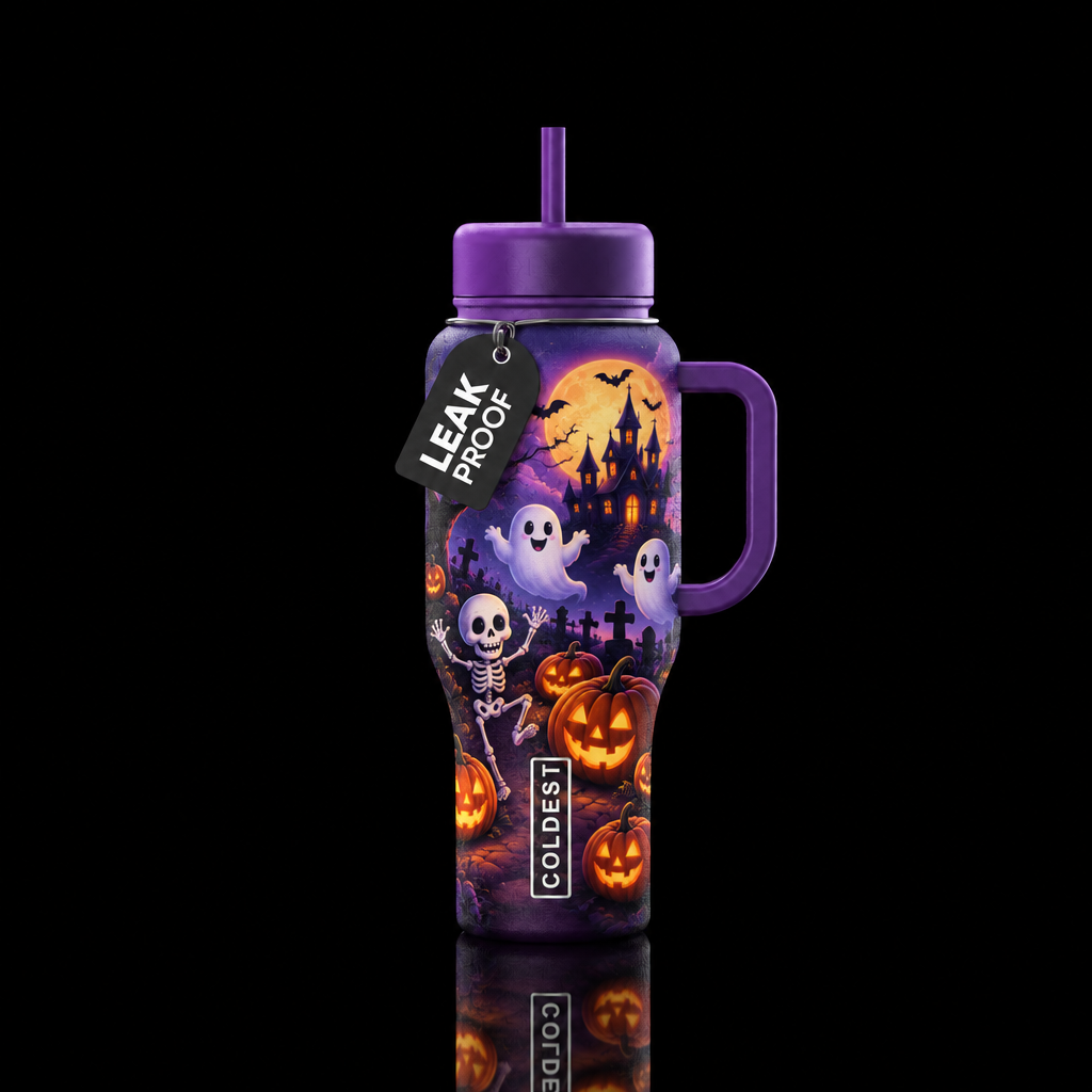 Ghosts just wanna have fun water bottle design