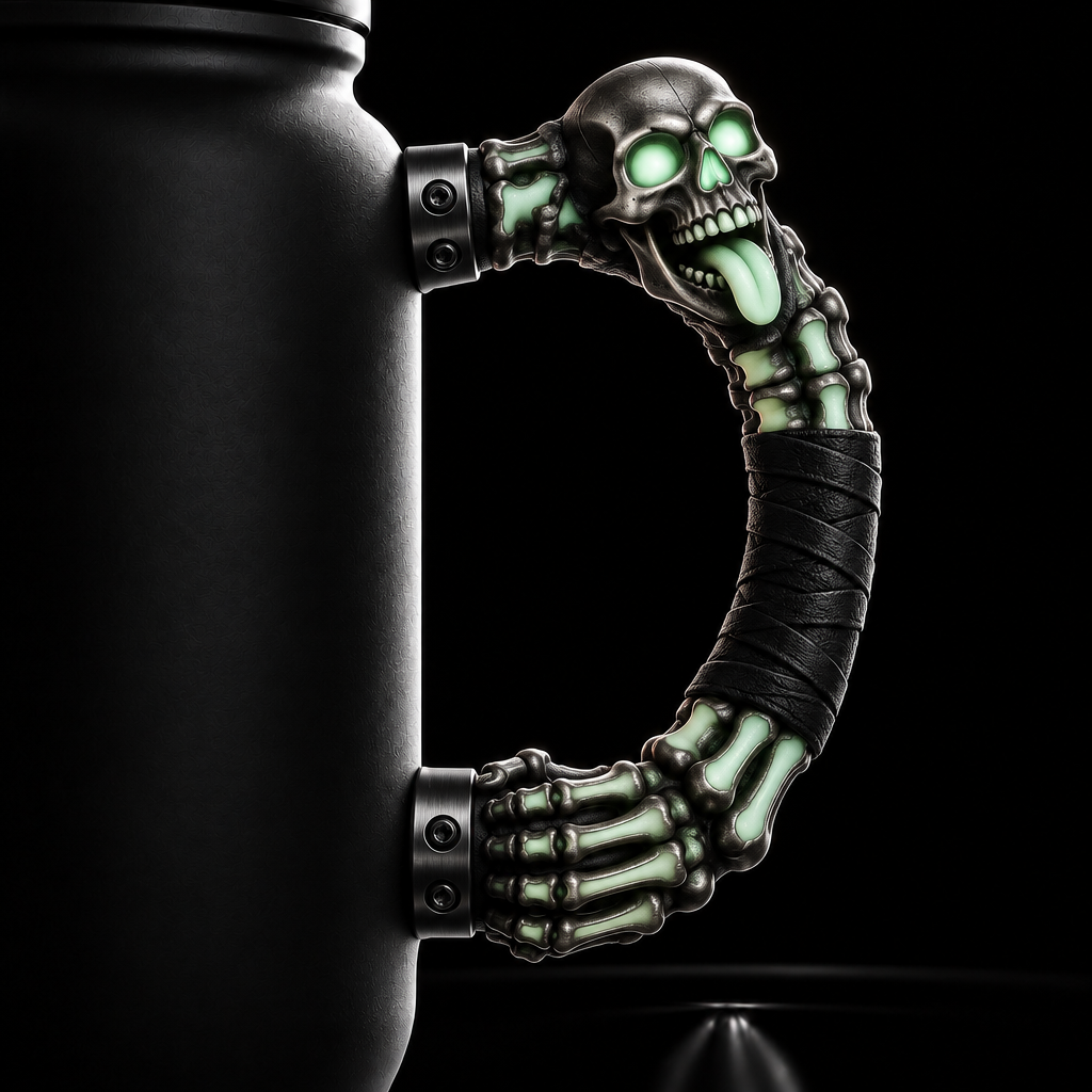 Glowie skeleton water bottle design