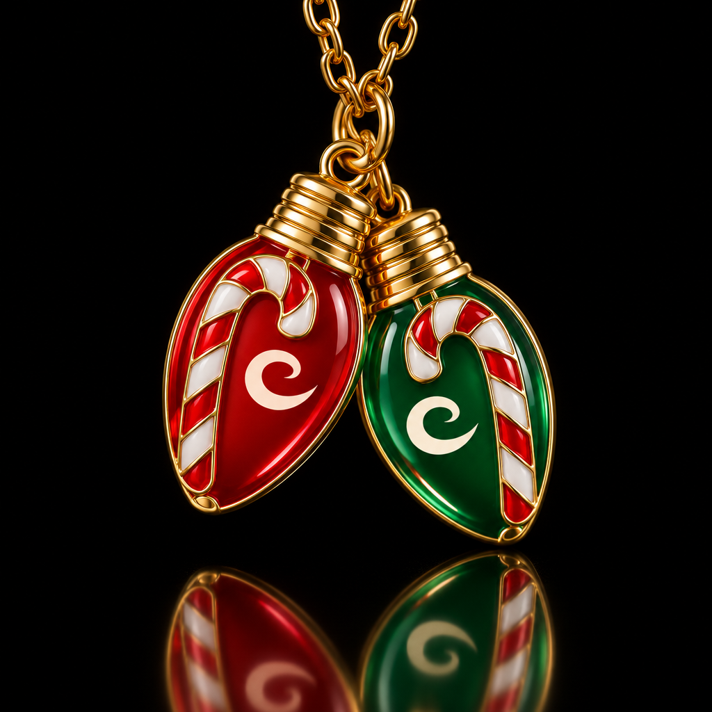 Christmas inspired lights water bottle design