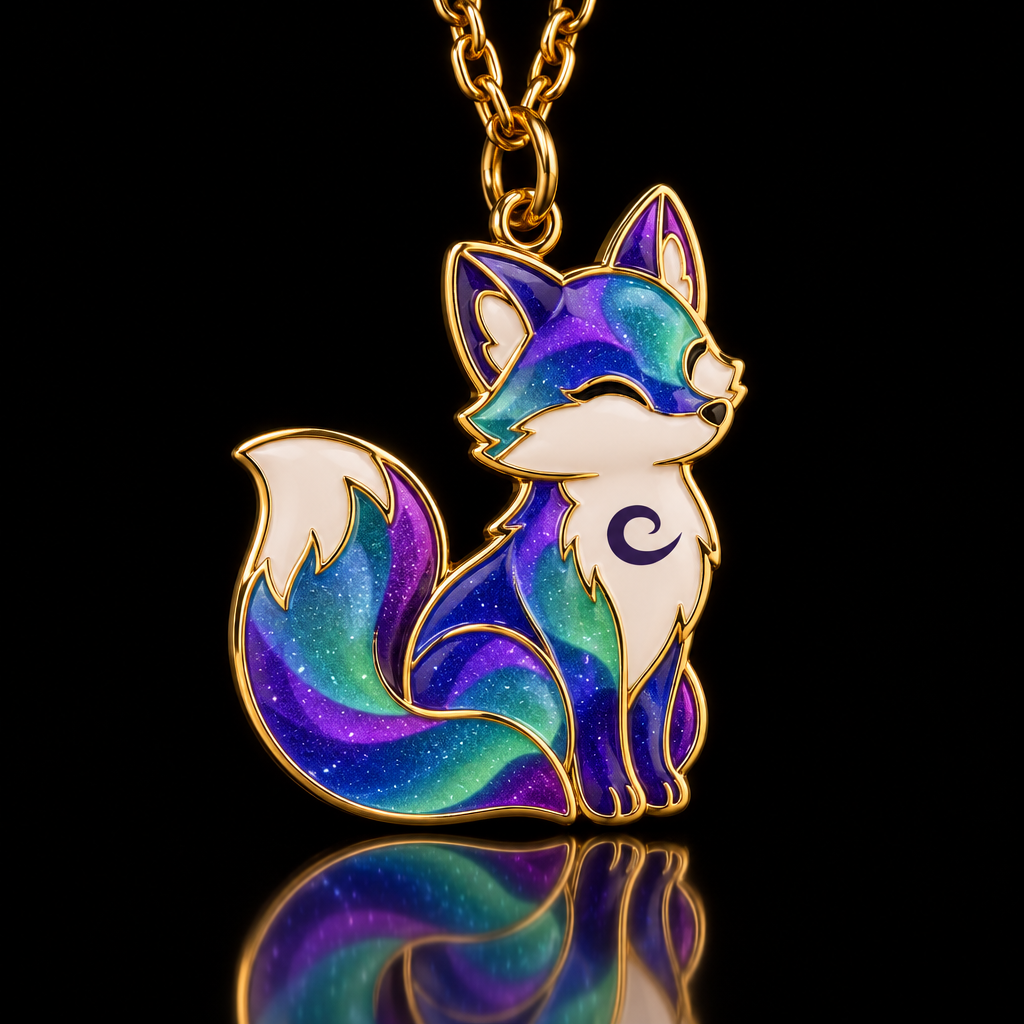 Foxy aurora water bottle design
