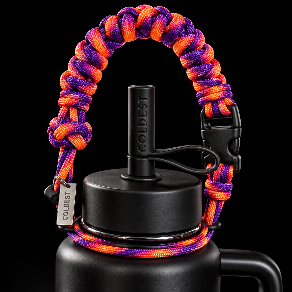 Neon swirl water bottle design
