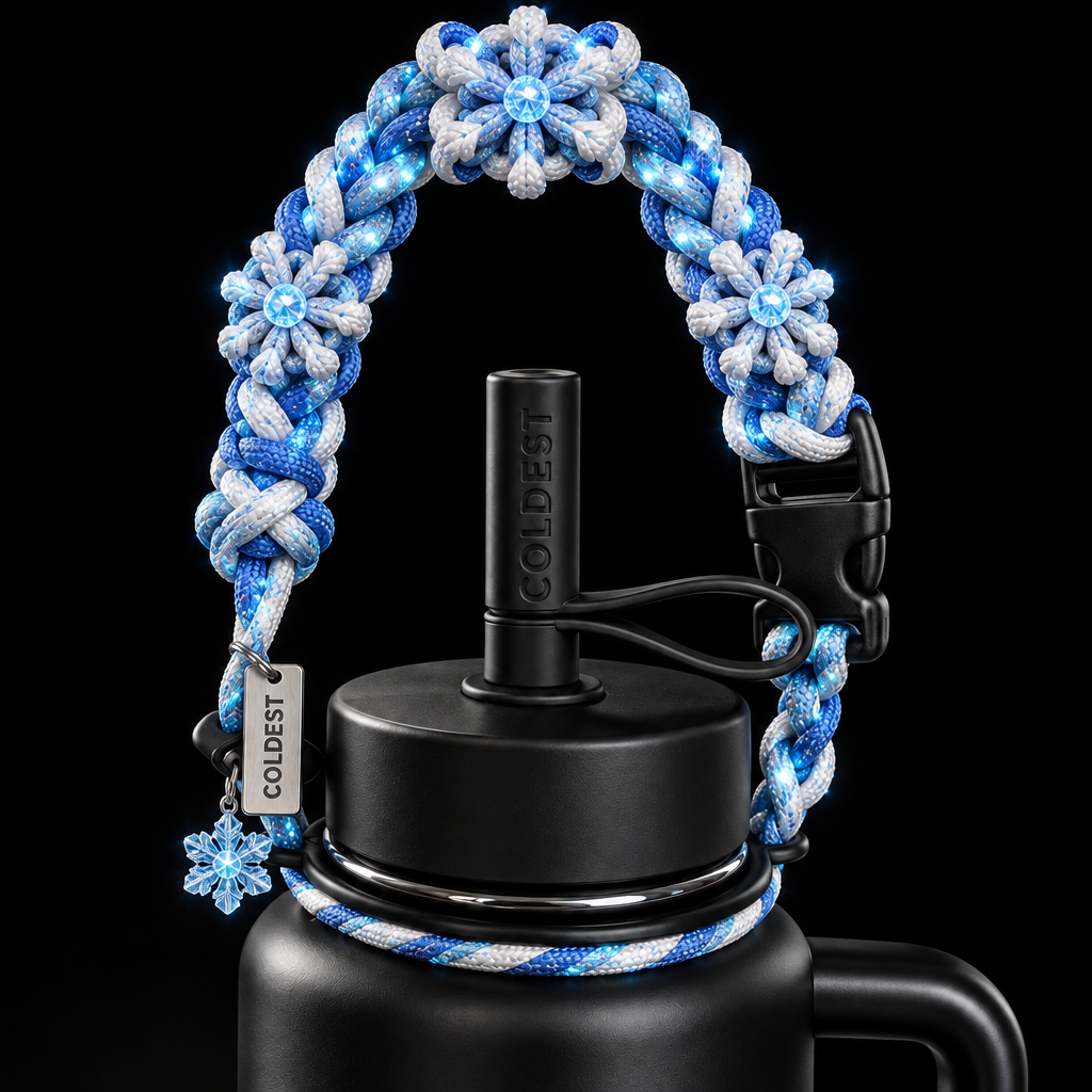 Christmas frost water bottle design