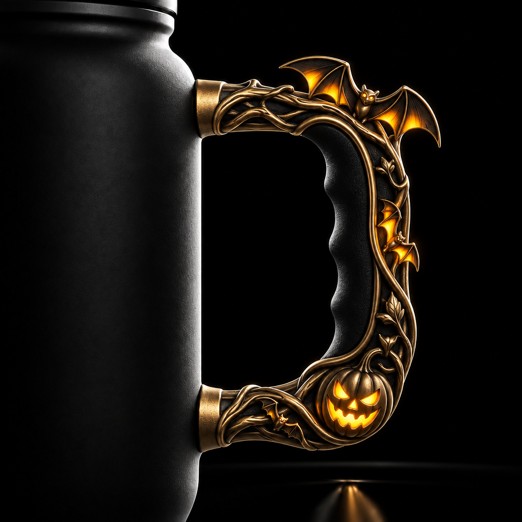 Enchanted Halloween water bottle design