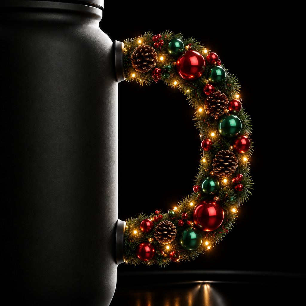 Christmas water bottle design