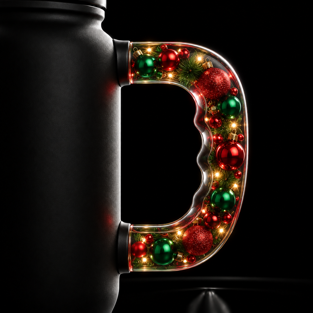 Glowie Christmas water bottle design